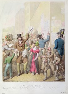 ポスター、「Tableau de Paris」、1815〜30年（紙にトイレ） 作： Georg Emanuel Opitz